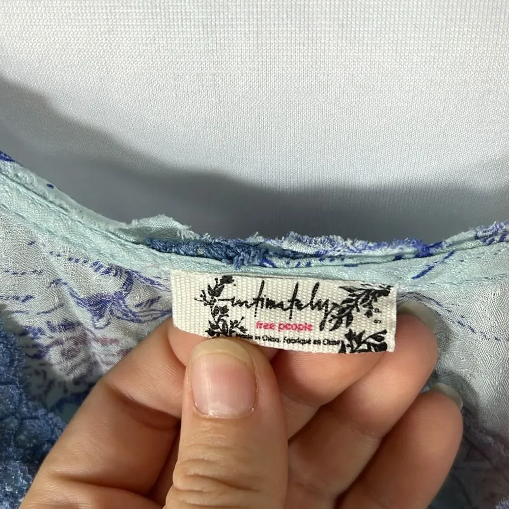 Free People intimately Slip My Mind Printed Trapeze Dress size Small - Picture 6 of 8